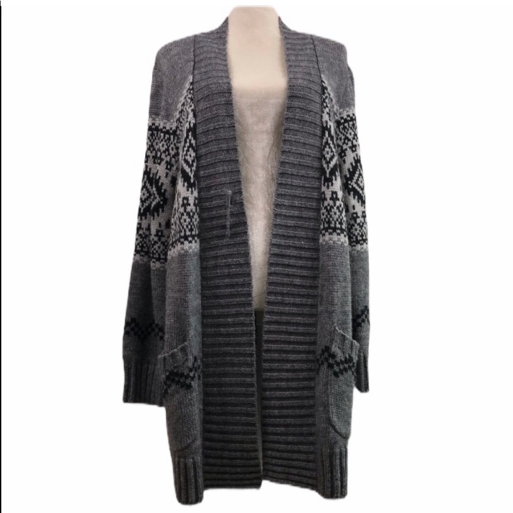 J. Jill Nordic Fair Isle Wool Blend Cardig…